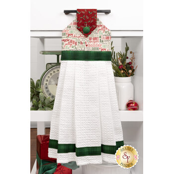  Hanging Towel Precut Kit - Evergreen Wishes - White