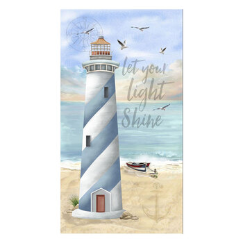 Let Your Light Shine PANEL-CD3970 MULTI Lighthouse Panel  by Timeless Treasures Fabrics