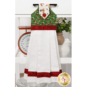  Hanging Towel Precut Kit - Barnyard Christmas - Green