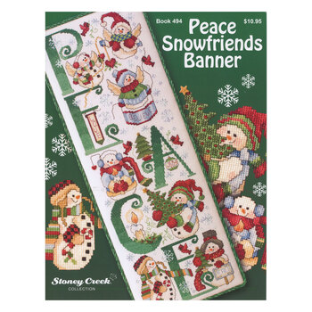 Peace Snowfriends Banner Cross Stitch Pattern