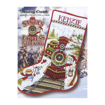 Santa's Express Stocking Cross Stitch Pattern