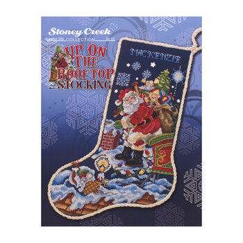 Up On The Rooftop Stocking Cross Stitch Pattern