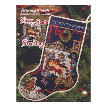 Sleepy Santa Stocking Cross Stitch Pattern