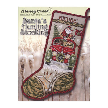 Santa's Hunting Stocking Cross Stitch Pattern