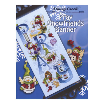 Pray Snowfriends Banner Cross Stitch Pattern