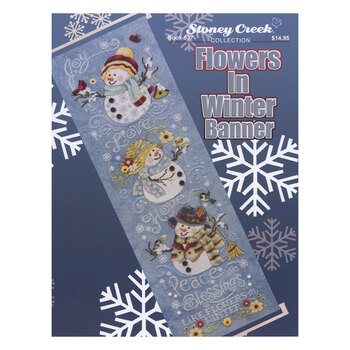 Flowers in Winter Banner Cross Stitch Pattern
