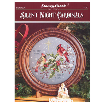 Silent Night Cardinals Cross Stitch Pattern