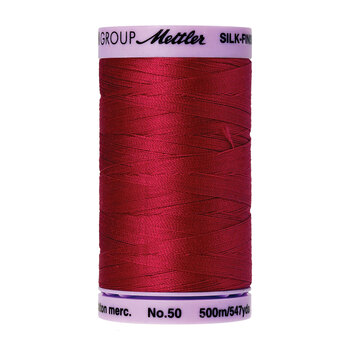Mettler Silk-Finish 50wt Cotton Thread #504 Country Red - 547 yds