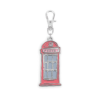 Phone Booth Enamel Charm