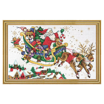 Santa's Sleigh Cross Stitch Picture Kit