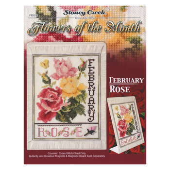 Flowers of the Month - February Rose Cross Stitch Pattern