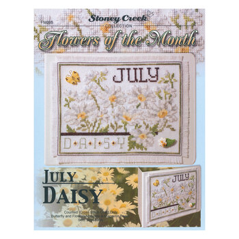 Flowers of the Month - July Daisy Cross Stitch Pattern