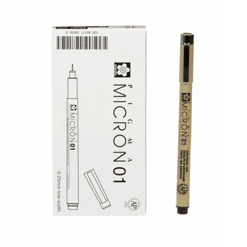 Micron Pen Size 01 - Black 0.25mm
