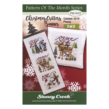 Pattern of the Month Series - Christmas Critters Banner - Peace Cross Stitch Pattern
