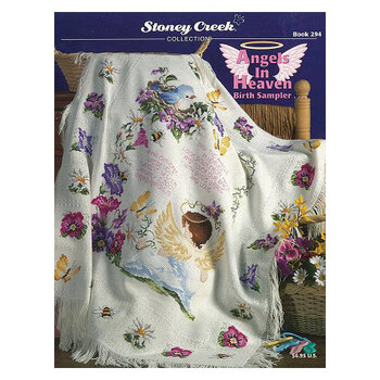 Angels In Heaven Birth Sampler Cross Stitch Pattern