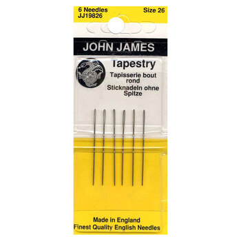 John James Cross Stitch Tapestry Needles - Size 26 - 6ct