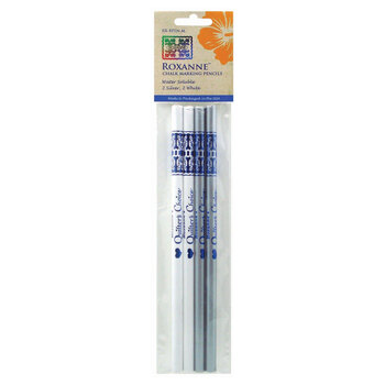 Roxanne Quilter's Choice Chalk Marking Pencils - 2 Silver, 2 White