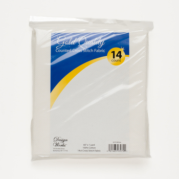 White 14 Count Aida Cross Stitch Fabric - 36" x 60" by Design works