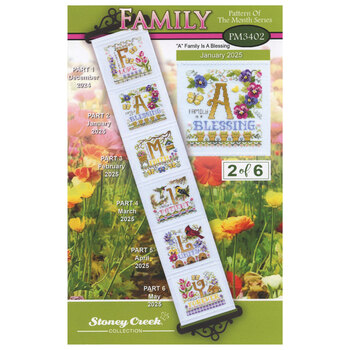 Pattern of the Month Series - "A" Family is a Blessing Cross Stitch Pattern