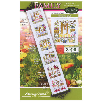 Pattern of the Month Series - "M" Family is Faith Cross Stitch Pattern