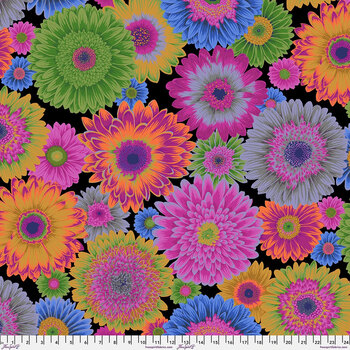 Kaffe Fassett Collective PWPJ139.DARK Gerbera Daisies Dark by FreeSpirit Fabrics