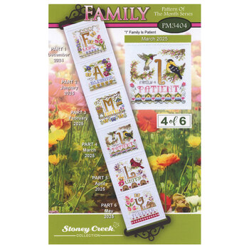 Pattern of the Month Series - "I" Family is Patient Cross Stitch Pattern