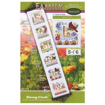 Pattern of the Month Series - "L" Family is Unity Cross Stitch Pattern