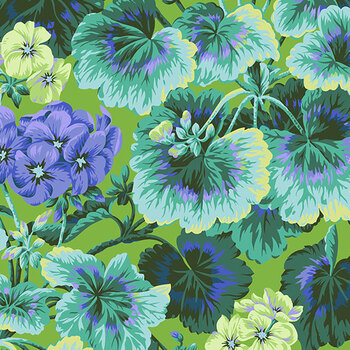Kaffe Fassett Collective 2027 PWPJ007.LIME Geranium by FreeSpirit Fabrics