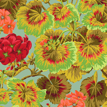 Kaffe Fassett Collective 2027 PWPJ007.SAGE Geranium by FreeSpirit Fabrics