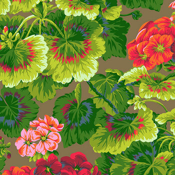Kaffe Fassett Collective 2027 PWPJ007.TOBACCO Geranium by FreeSpirit Fabrics