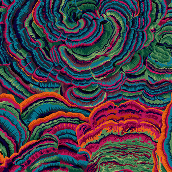 Kaffe Fassett Collective 2027 PWPJ082.TEAL Tree Fungi by FreeSpirit Fabrics