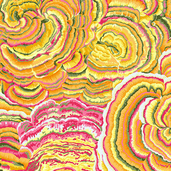 Kaffe Fassett Collective 2027 PWPJ082.YELLOW Tree Fungi by FreeSpirit Fabrics