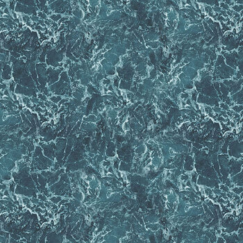 Cedar Shores - Naturescapes DP29589-44 Water Dk Blue by Deborah Edwards & Ron Van Gilder for Northcott Fabrics