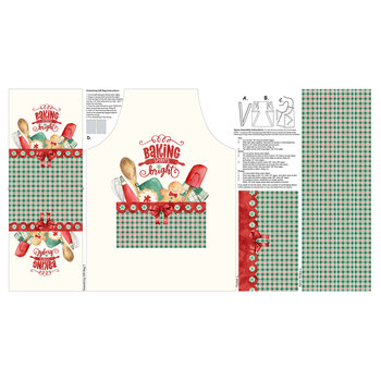 Baking Spirits Bright C29757-11 Kids Apron Cream Multi Panel by Northcott Fabrics