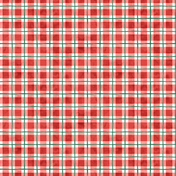 Baking Spirits Bright 29756-24 Check Red by Northcott Fabrics