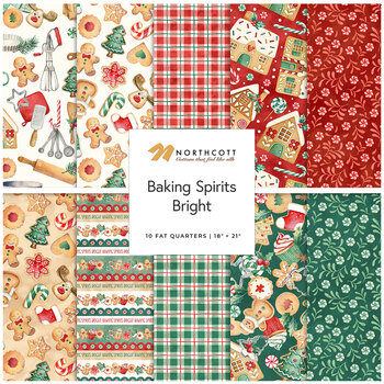 Baking Spirits Bright  Fat Quarter Bundle by Northcott Fabrics