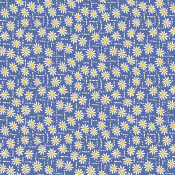 Aunt Grace Vintage Vibe R352304D-BLUE Daisy by Judie Rothermel for Marcus Fabrics