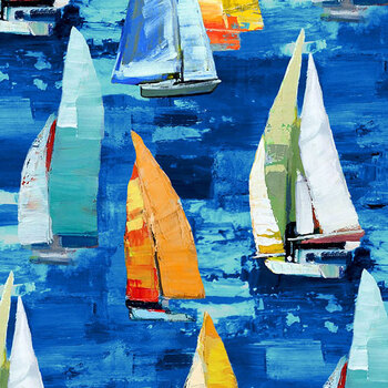 Regatta DP29633-48 Dk Blue by Iosif Derecichei for Northcott Fabrics