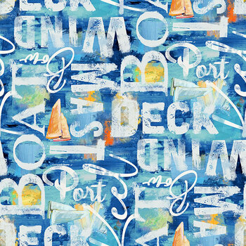 Regatta DP29634-44 Blue by Iosif Derecichei for Northcott Fabrics