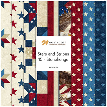 Stars & Stripes 15 - Stonehenge  Yardage by Linda Ludovico for Northcott Fabrics
