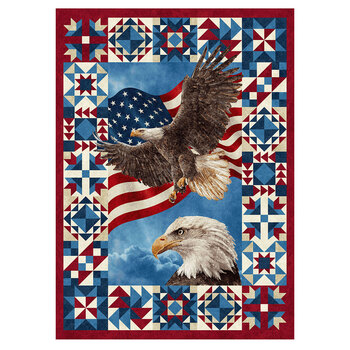 Stars & Stripes 15 - Stonehenge DP29705-24 Eagle Panel by Linda Ludovico for Northcott Fabrics