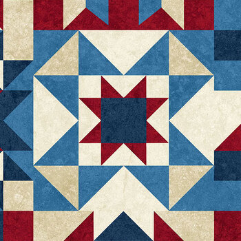 Stars & Stripes 15 - Stonehenge 29707-12 Cream by Linda Ludovico for Northcott Fabrics