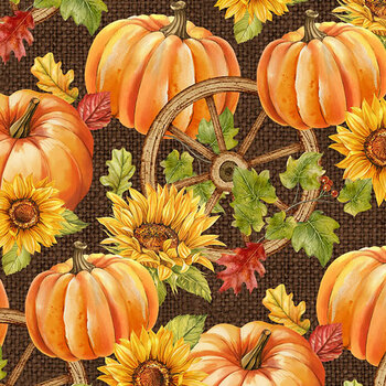 Thankful & Blessed DP29841-36 Brown by Deborah Edwards for Northcott Fabrics