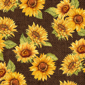 Thankful & Blessed DP29845-36 Brown by Deborah Edwards for Northcott Fabrics