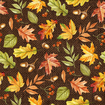 Thankful & Blessed DP29846-36 Brown by Deborah Edwards for Northcott Fabrics
