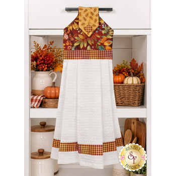  Hanging Towel Precut Kit - Baskets of Autumn Blessings - Red