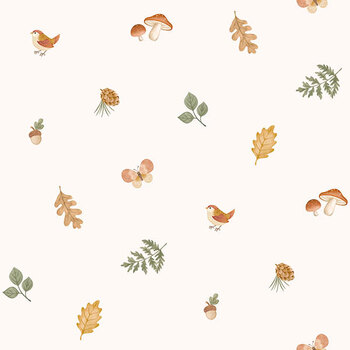 Frisky Fox 29576-11 Cream by Deborah Edwards for Northcott Fabrics