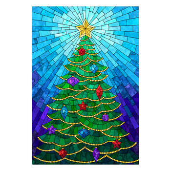 Festival of Light DP29620-44 Tree Panel by Deborah Edwards and Elena Belokrinitski for Northcott Fabrics