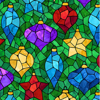 Festival of Light DP29621-74 Green by Deborah Edwards and Elena Belokrinitski for Northcott Fabrics