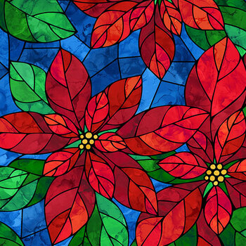 Festival of Light DP29623-44 Md Blue by Deborah Edwards and Elena Belokrinitski for Northcott Fabrics